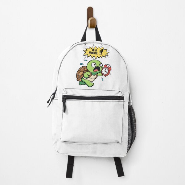Item preview, In A Minute!- Funny Panicked Turtle Cartoon designed and sold by WRParadise.