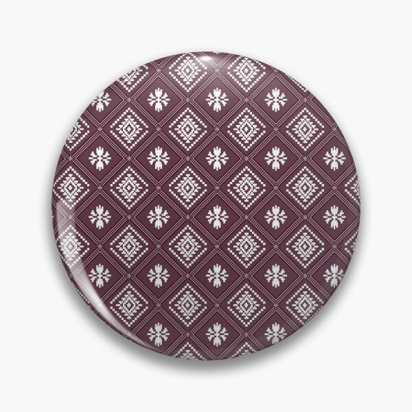 Item preview, Thai Pixel Diamond Seamless Pattern Burgundy Traditional Woven Textile Ethnic Fabric Design designed and sold by KOPatternCo.