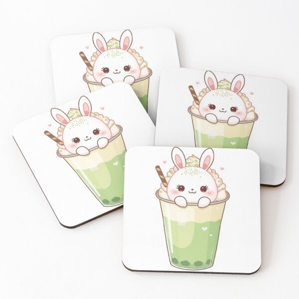 Item preview, Cute Matcha Bunny Kawaii Sticker | Cozy Matcha Lover Gift designed and sold by Stylestickers55.