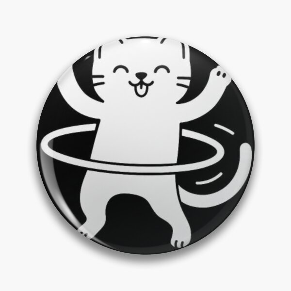 Item preview, Hula Hoop Cat – Cute and Fun Illustration | Minimalist Art designed and sold by Modesigner31.
