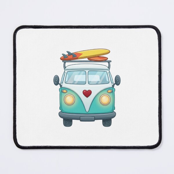 Item preview, Retro Camper Van Deski Surfingowe Serce Kreskówka designed and sold by Macias123.