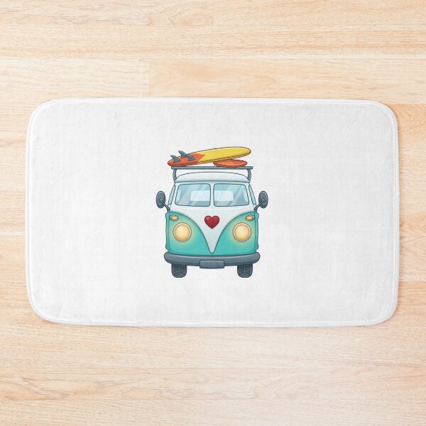 Item preview, Retro Camper Van Deski Surfingowe Serce Kreskówka designed and sold by Macias123.