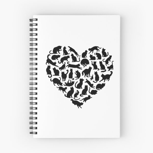 Item preview, I Love Cats Silhouette cat heart designed and sold by Drawn-Measured.