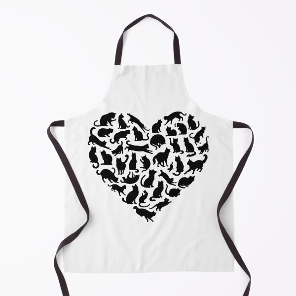 Item preview, I Love Cats Silhouette cat heart designed and sold by Drawn-Measured.