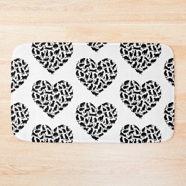 Item preview, I Love Cats Silhouette cat heart designed and sold by Drawn-Measured.