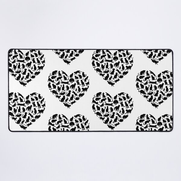 Item preview, I Love Cats Silhouette cat heart designed and sold by Drawn-Measured.
