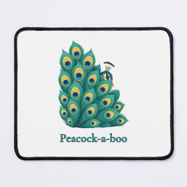 Item preview, Peacock-a-boo Funny Peacock Peekaboo Cute Peafowl Hide and Seek Birdwatching Pun designed and sold by Neurospicy Trolls.