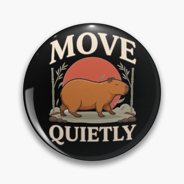 Item preview, Move Quietly Capybara – Vintage Stoic Nature Design designed and sold by No Excuses Supply.