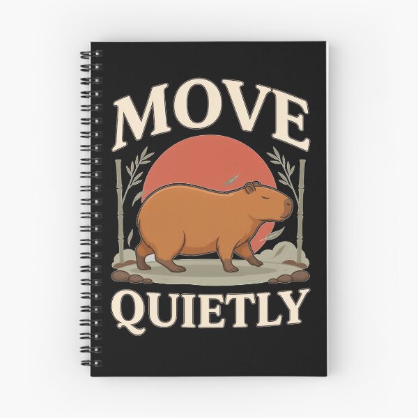 Item preview, Move Quietly Capybara – Vintage Stoic Nature Design designed and sold by No Excuses Supply.