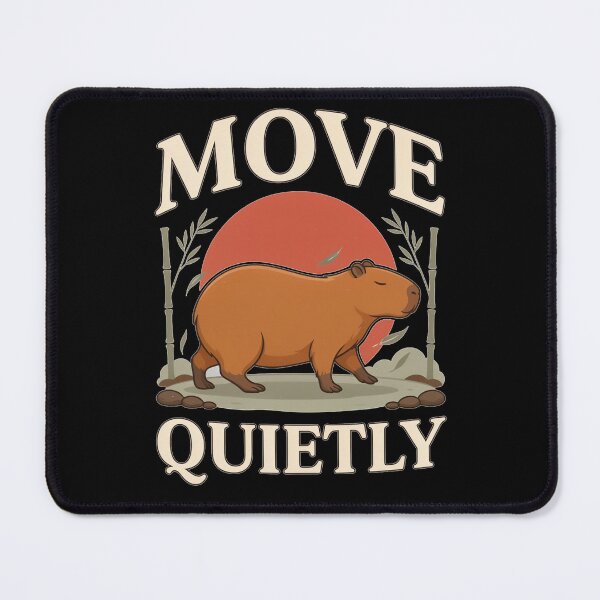 Item preview, Move Quietly Capybara – Vintage Stoic Nature Design designed and sold by No Excuses Supply.