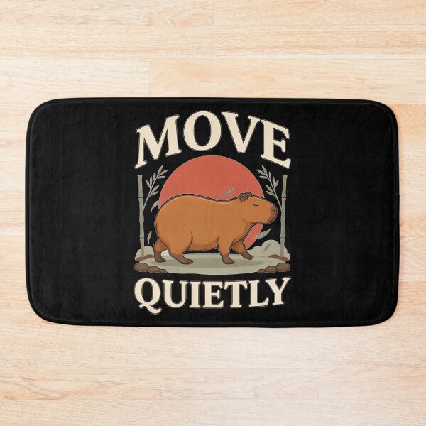 Item preview, Move Quietly Capybara – Vintage Stoic Nature Design designed and sold by No Excuses Supply.