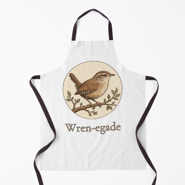 Item preview, Wren-egade Funny Wren Bird Pun - Vintage Renegade Wren Funny Gift for Birdwatchers designed and sold by Neurospicy Trolls.