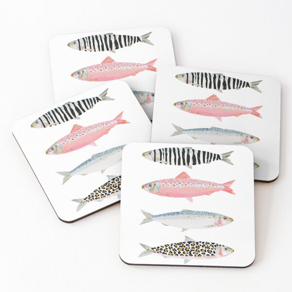 Item preview, Painted Sardines Pattern Series Art designed and sold by SophiaGallery.