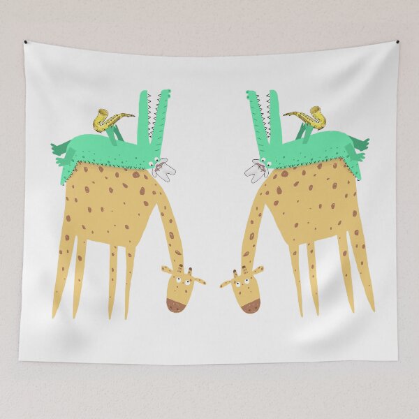 Item preview, Funny Giraffe and Sax Playing Crocodile by Artist Carla Daly designed and sold by Carla Daly.