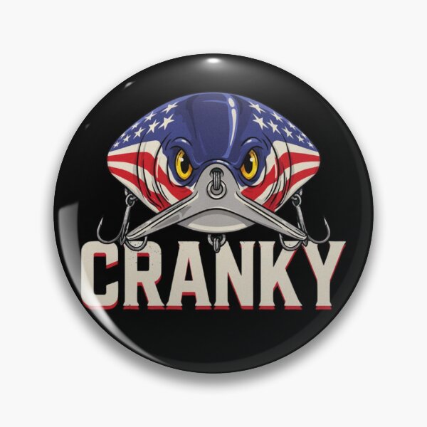Item preview, Cranky USA Flag Funny Crankbait Fishing Lure Fathers Day designed and sold by Dabbing Turtle Designs.