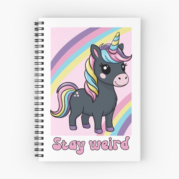 Item preview, Stay weird: dark cute rainbow unicorn  designed and sold by RavenAMarie .