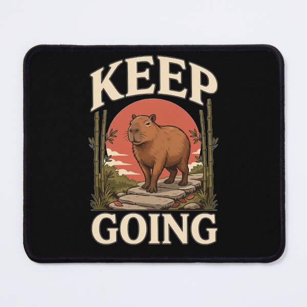 Item preview, Keep Going Capybara – Vintage Stoic Nature Design designed and sold by No Excuses Supply.
