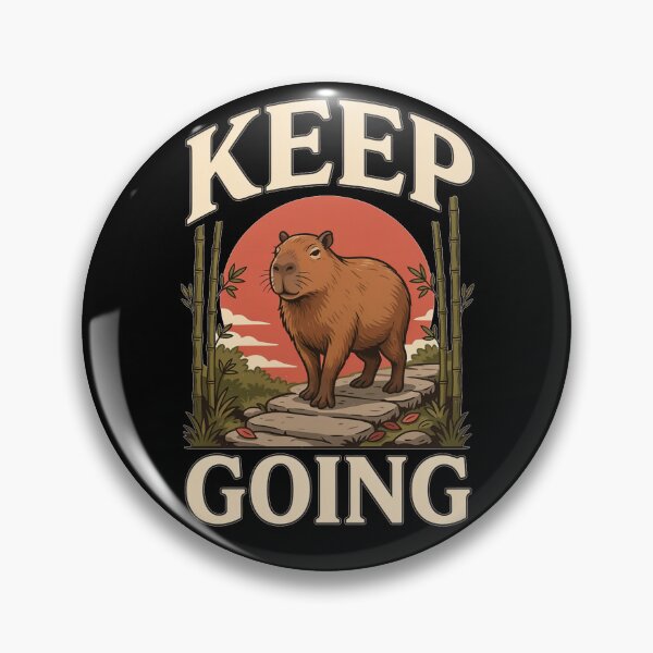 Item preview, Keep Going Capybara – Vintage Stoic Nature Design designed and sold by No Excuses Supply.