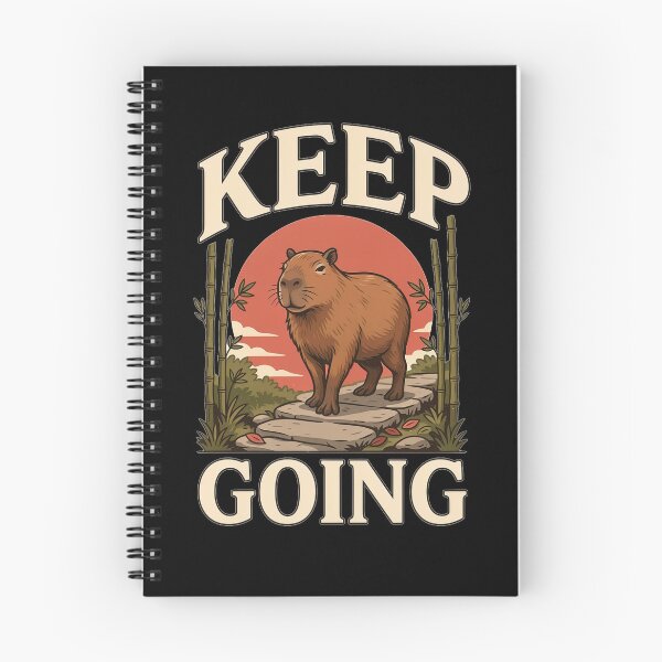 Item preview, Keep Going Capybara – Vintage Stoic Nature Design designed and sold by No Excuses Supply.