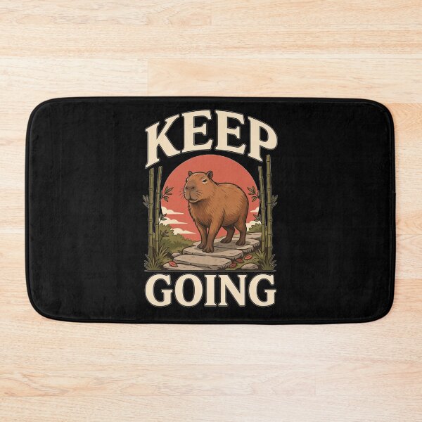 Item preview, Keep Going Capybara – Vintage Stoic Nature Design designed and sold by No Excuses Supply.