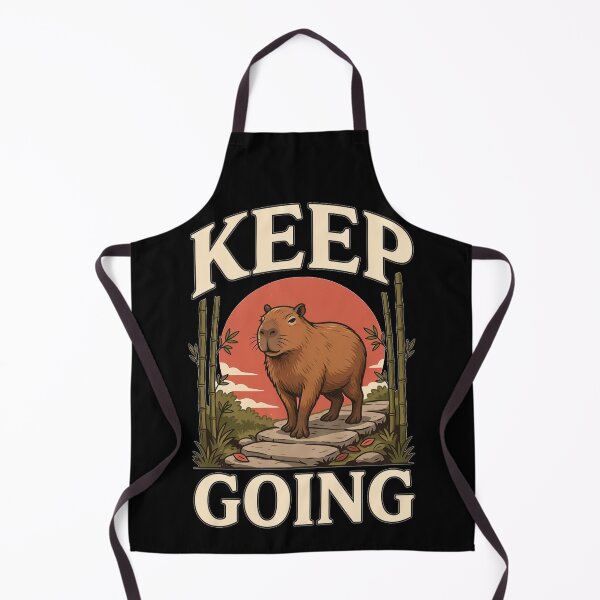 Item preview, Keep Going Capybara – Vintage Stoic Nature Design designed and sold by No Excuses Supply.