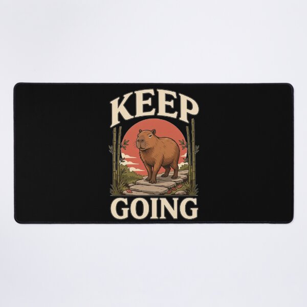 Item preview, Keep Going Capybara – Vintage Stoic Nature Design designed and sold by No Excuses Supply.