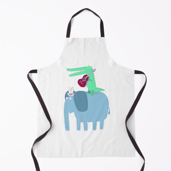 Item preview, Cute Elephant with a Guitar Playing Crocodile by Artist Carla Daly designed and sold by Carla Daly.