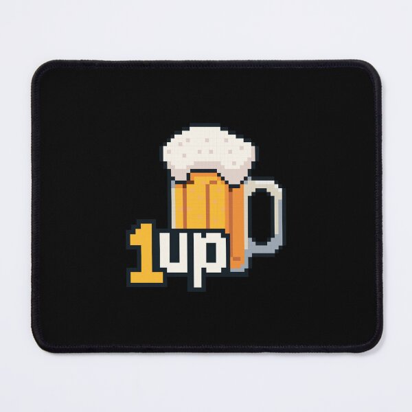 Item preview, Pixel Beer Mug 1UP Gaming Retro Pixel Art designed and sold by artCreativeColony.