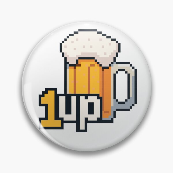 Item preview, Pixel Beer Mug 1UP Gaming Retro Pixel Art designed and sold by artCreativeColony.