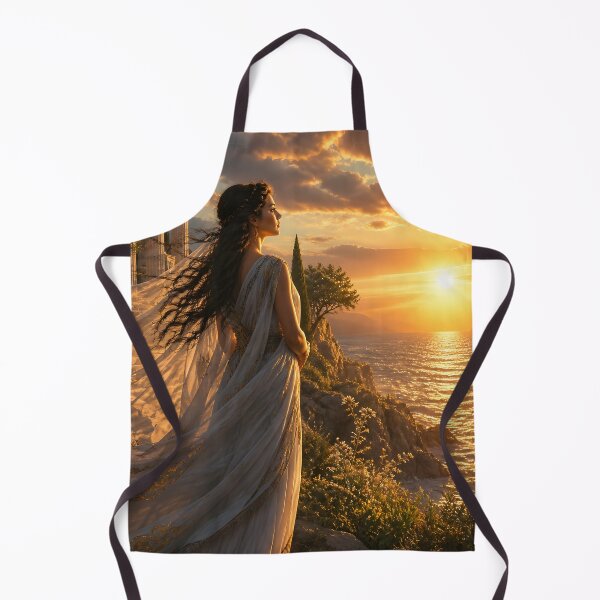 Item preview, Penelope Greek Mythology Woman on Cliff at Sunset - Ancient Greece Fantasy Art designed and sold by LittleBigGifts.