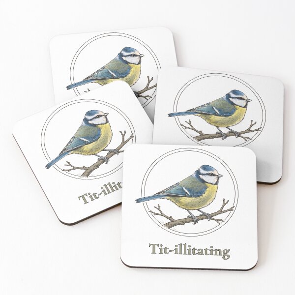 Item preview, Tit-illitating Funny Blue Tit Bird Pun - Birdwatching Pun designed and sold by Neurospicy Trolls.