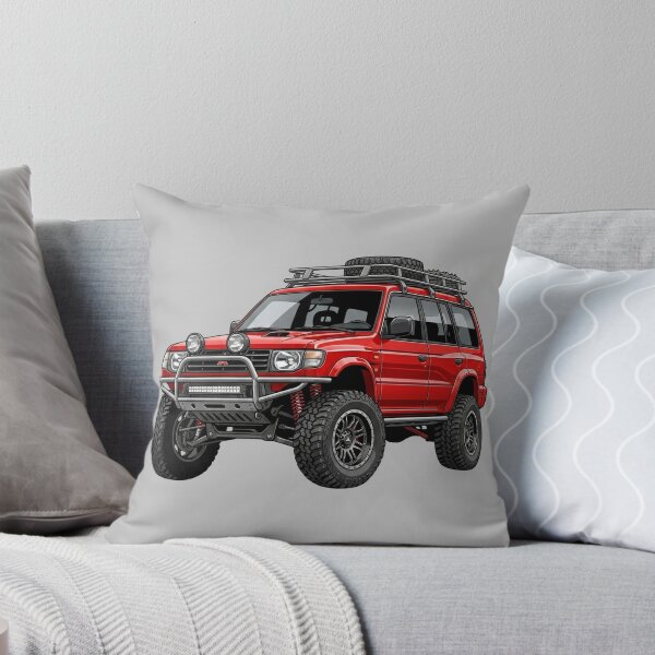 Item preview, Custom Mitsubishi Montero Gen 2 Red Vintage Overland SUV Illustration designed and sold by Motorline44.