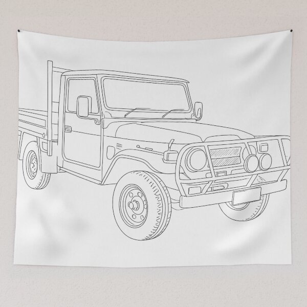 Item preview, Toyota Land Cruiser Pickup Sketch Outline designed and sold by Dimensionality.