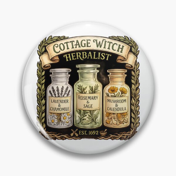 Aperçu de l'œuvre Illustration botanique vintage d'une sorcière des champs et herboriste. créée et vendue par Stikaro.