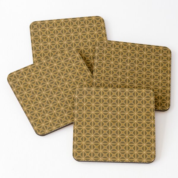 Item preview, Mashrabiya-Style Geometric Pattern Rich Yellow designed and sold by taiche.