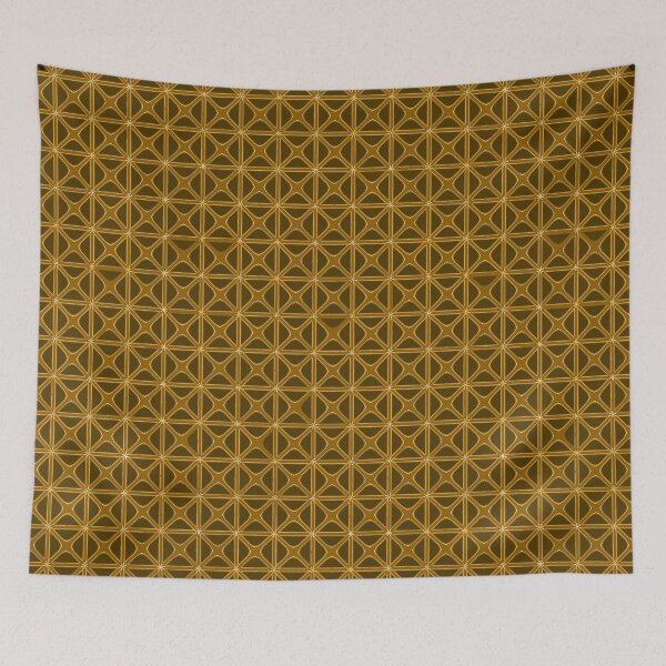 Item preview, Mashrabiya-Style Geometric Pattern Rich Yellow designed and sold by taiche.