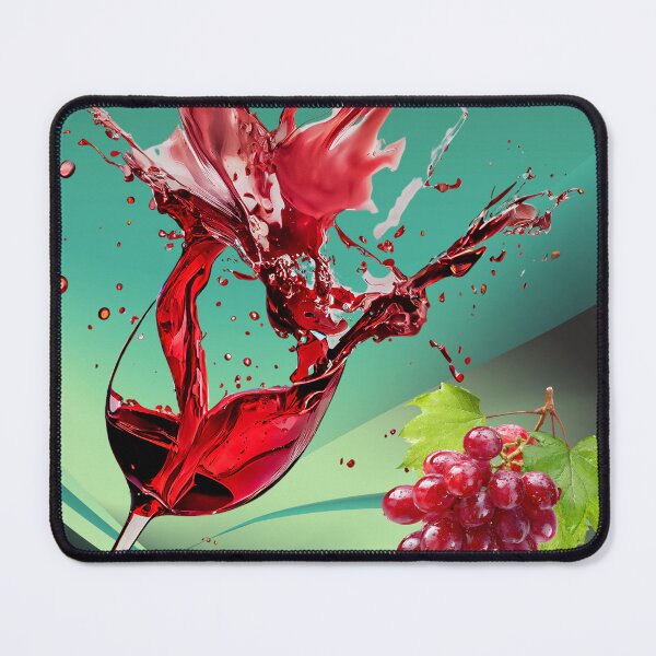 Item preview, Luxury Red Wine Glass with Teal Roses designed and sold by Black Signal.