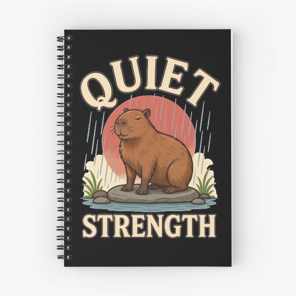 Item preview, Quiet Strength Capybara – Vintage Stoic Nature Design designed and sold by No Excuses Supply.