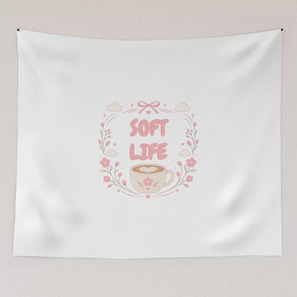 Item preview, Soft Life Cozy Pink Floral Coffee Cup ! designed and sold by Abdelillah10.