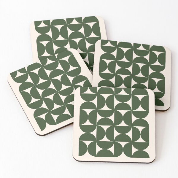 Item preview, Bauhaus Frankfurt Dark Green Geometric Exhibition designed and sold by FaizArtShop.