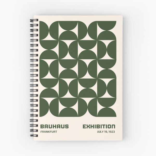 Item preview, Bauhaus Frankfurt Dark Green Geometric Exhibition designed and sold by FaizArtShop.