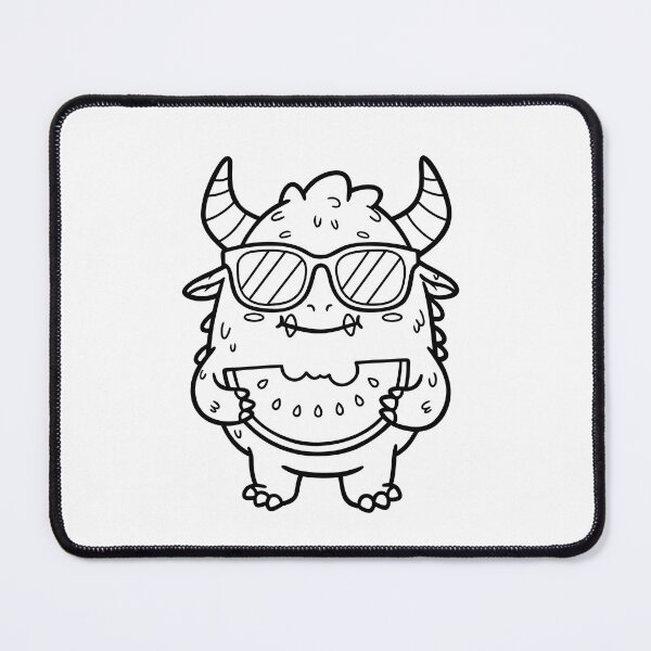 Item preview, Cute Monster Eating Watermelon designed and sold by ArtPer-design.