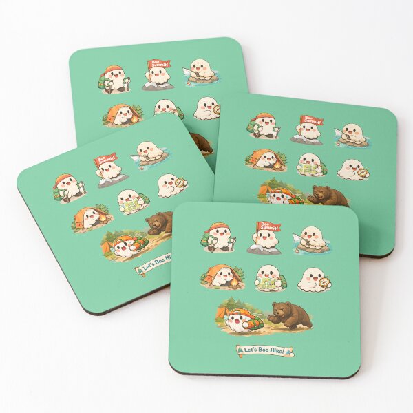 Item preview, Boo Hike Cute Ghost Sticker Pack Spooky Outdoor Hiking Adventure designed and sold by Artycom.