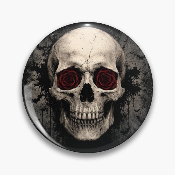 Item preview, Gothic Skull with Red Roses Dark Art designed and sold by Evelashop.