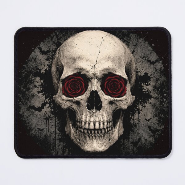 Item preview, Gothic Skull with Red Roses Dark Art designed and sold by Evelashop.
