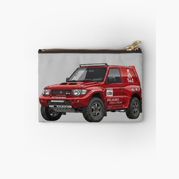 Item preview, Mitsubishi Pajero Evolution Dakar Custom Red JDM Rally SUV Illustration designed and sold by Motorline44.