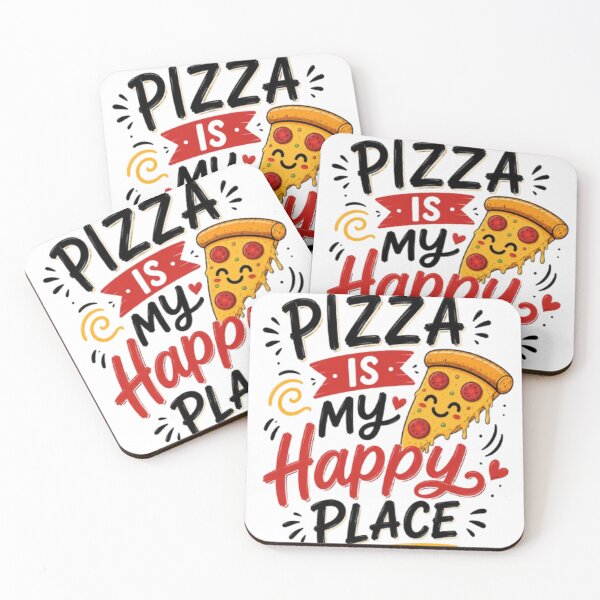 Item preview, Pizza Is My Happy Place Cute Food Lover Typography Design designed and sold by Goraty2020.