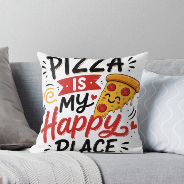 Item preview, Pizza Is My Happy Place Cute Food Lover Typography Design designed and sold by Goraty2020.