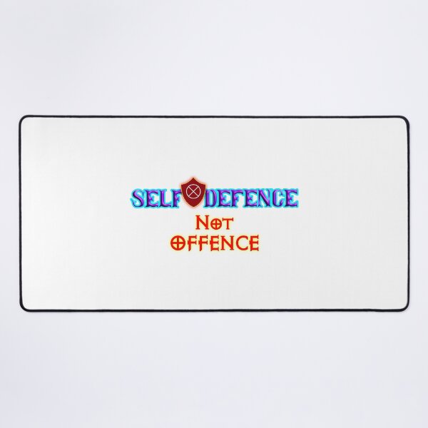 Item preview, Self Defence, Not Offence Motivational Typography Design designed and sold by T2T-ees.