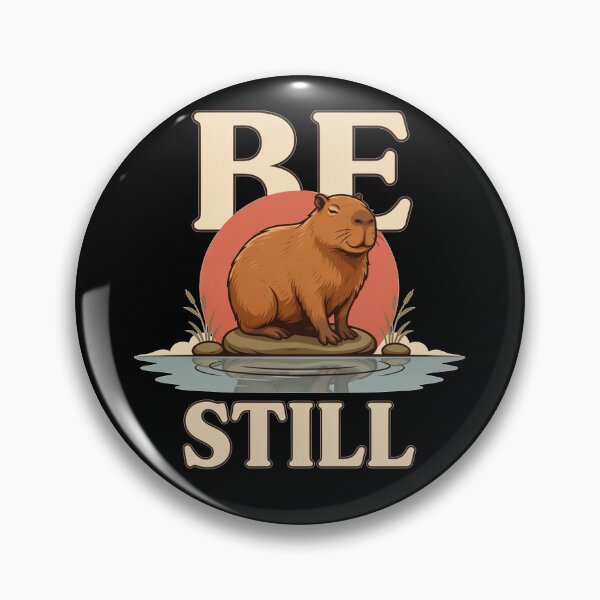 Item preview, Be Still Capybara – Vintage Stoic Nature Design designed and sold by No Excuses Supply.